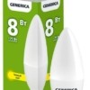 Лампа СДЛ C35 8Вт свеча 3000К E14 230В IEK Generica LL-C35-08-230-30-E14-G