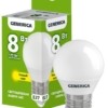 Лампа СДЛ G45 8Вт шар 3000К E27 230В IEK Generica LL-G45-08-230-30-E27-G