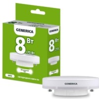 Лампа СДЛ T80 8Вт таблетка 4000К GX53 230В IEK Generica LL-T80-08-230-40-GX53-G