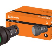 Кнопка SB7-CA35 с возвратом, 1НО+1НЗ, d22 мм, зеленая, IP54 TDM