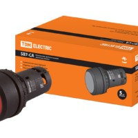 Кнопка SB7-CA45 с возвратом, 1НО+1НЗ, d22 мм, красная, IP54 TDM