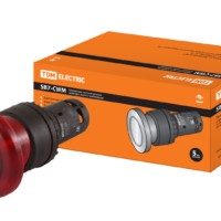 Кнопка грибовидная SB7-CWM42 с возвратом, 1НЗ, с подсветкой 24 В LED, d35 мм, красная, IP40 TDM