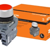 Кнопка MP1-20R в сборе d22мм 1з+1р красная TDM