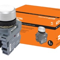 Кнопка MP1-20W в сборе d22мм 1з+1р белая TDM