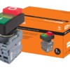 Кнопка двойная MPD13-11G (зеленая/красная-выступающая) (LED) d22мм/24В (I/O) линза зеленая TDM