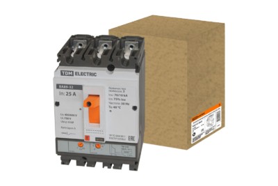 Выключатель ВА 3Р 25А 70кА TDM