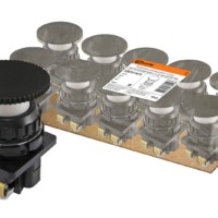 Выключатель кнопочный КЕ 021-У2-исп.2 гриб без фиксации черный 1з+1р 10A 660B IP40 TDM