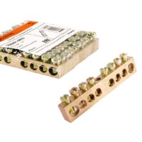 Шина “N” нулевая 6х9мм 8/1 (8групп/крепеж по центру) TDM