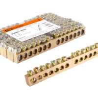 Шина “N” нулевая 6х9мм 14/1 (14групп/крепеж по центру) TDM