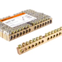 Шина “N” нулевая 8х12мм 14/1 (14групп/крепеж по центру) TDM