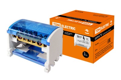 Шина “N” нулевая на DIN-рейку в корпусе 2х7групп TDM