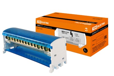 Шина “N” нулевая на DIN-рейку в корпусе 2х15групп TDM