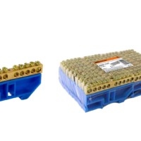 Шина “N” нулевая с изолятором на DIN-рейку 6х9мм стойка бол. 10 групп TDM