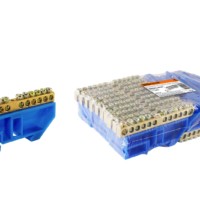 Шина “N” нулевая с изолятором на DIN-рейку 8×12мм стойка бол. 12 групп TDM