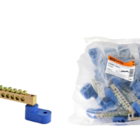 Шина “N” нулевая 6х9мм на двух угл. изоляторах 8 групп TDM