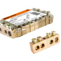 Шина “N” нулевая 6х9мм  4/1 (4 группы/крепеж по центру) TDM