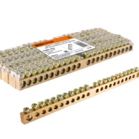 Шина “N” нулевая 6х9мм 24/1 (24 группы/крепеж по центру) TDM