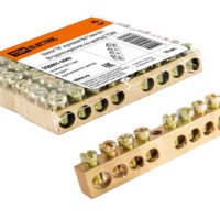 Шина “N” нулевая 8х12мм  8/1 (8 групп/крепеж по центру) TDM