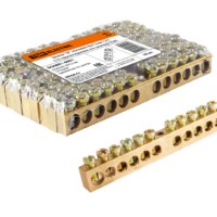 Шина “N” нулевая 8х12мм 12/1 (12 групп/крепеж по центру) TDM