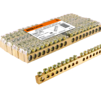 Шина “N” нулевая 8х12мм 18/1 (18 групп/крепеж по центру) TDM