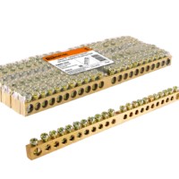 Шина “N” нулевая 8х12мм 24/1 (24 группы/крепеж по центру) TDM