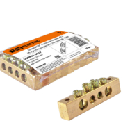 Шина “N” нулевая 6х9мм  4/2 (4 группы/крепеж по краям) TDM