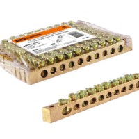 Шина “N” нулевая 6х9мм 10/2 (10 групп/крепеж по краям) TDM