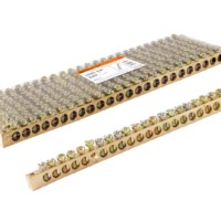 Шина “N” нулевая 6х9мм 24/2 (24 группы/крепеж по краям) TDM