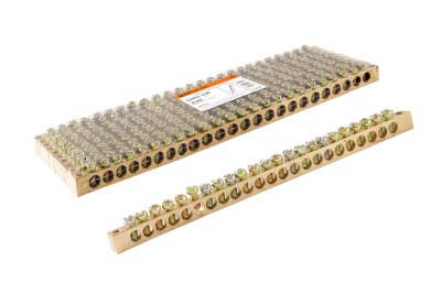 Шина “N” нулевая 6х9мм 24/2 (24 группы/крепеж по краям) TDM