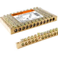 Шина “N” нулевая 8×12мм 12/2 (12 групп/крепеж по краям) TDM