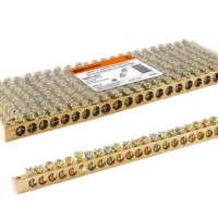 Шина “N” нулевая 8×12мм 22/2 (22 группы/крепеж по краям) TDM