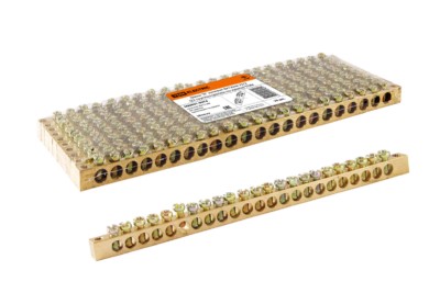 Шина “N” нулевая 8×12мм 22/2 (22 группы/крепеж по краям) TDM