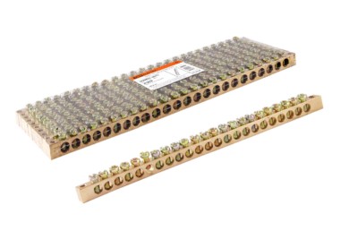 Шина “N” нулевая 8×12мм 24/2 (24 группы/крепеж по краям) TDM