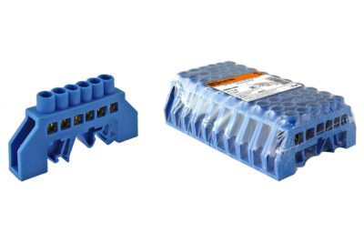 Шина “N” нулевая в изоляторе на DIN-рейку 8×12мм 6 групп TDM