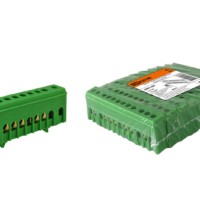 Шина “N” нулевая в зеленом изоляторе на DIN-рейку 6×9мм 12 групп TDM