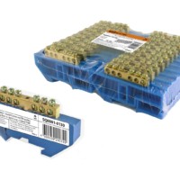 Шина “N” нулевая с изолятором на DIN-рейку 8×12мм стойка бол. 6 групп инд. стикер TDM