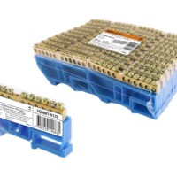 Шина “N” нулевая с изолятором на DIN-рейку 8×12мм стойка бол. 12 групп инд. стикер TDM