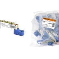 Шина “N” нулевая 6х9мм на двух угл. изоляторах 8 групп инд. стикер TDM