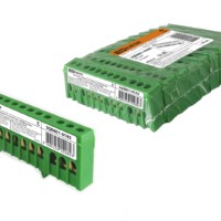 Шина “N” нулевая в изоляторе на DIN-рейку 6×9мм 12 групп  инд. стикер TDM