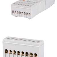 Шина “L” “фаза” в сером изоляторе на DIN-рейку 6×9мм 8 групп TDM