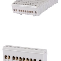 Шина “L” “фаза” в сером изоляторе на DIN-рейку 6×9мм 10 групп TDM