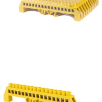 Шина “PE” “земля” в желтом изоляторе на DIN-рейку 8×12мм 16 групп TDM