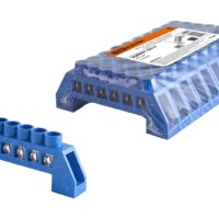 Шина “N” нулевая в изоляторе 6х9мм 6 групп никелированная TDM