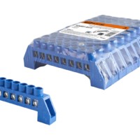 Шина “N” нулевая в изоляторе 6х9мм 8 групп никелированная TDM