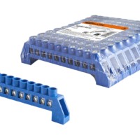 Шина “N” нулевая в изоляторе 6х9мм 10 групп никелированная TDM