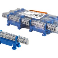 Шина “N” нулевая с изолятором на DIN-рейку 6×9мм стойка мал. 15 групп никелированная TDM