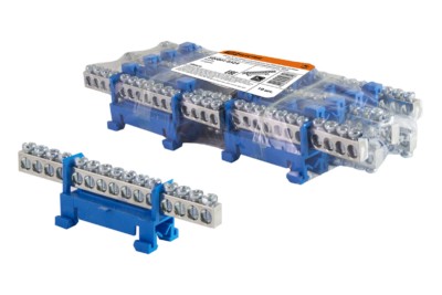 Шина “N” нулевая с изолятором на DIN-рейку 6×9мм стойка мал. 15 групп никелированная TDM