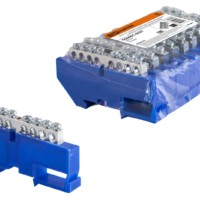 Шина “N” нулевая с изолятором на DIN-рейку 6×9мм стойка бол. 8 групп никелированная TDM