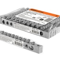 Шина “N” нулевая 6х9мм 10/2 (10 групп/крепеж по краям) никелированная инд. стикер TDM