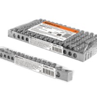 Шина “N” нулевая 6х9мм 14/2 (14 групп/крепеж по краям) никелированная инд. стикер TDM